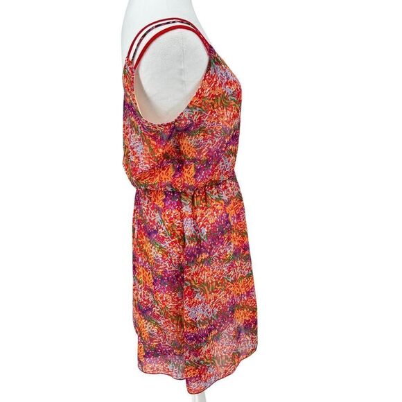 ShopMamie Colorful Strappy Sundress Small | Bold Abstract Print Summer Dress - Picture 5 of 11